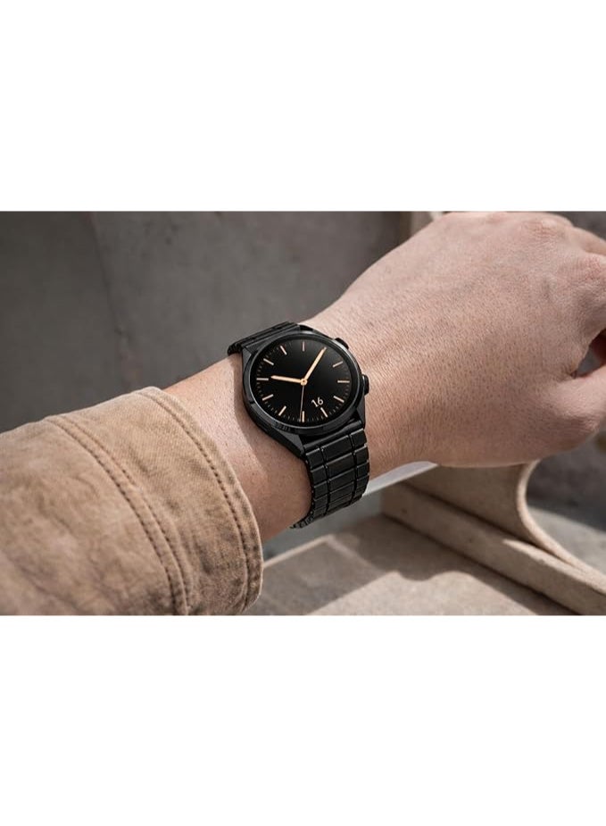 Stainless Steel Watch Band 22mm Replacement Strap for Smartwatch – Premium Metal Adjustable Wristband Compatible with Samsung Galaxy Watch/Huawei/Garmin – Multiple Colors (Black) - Image 2