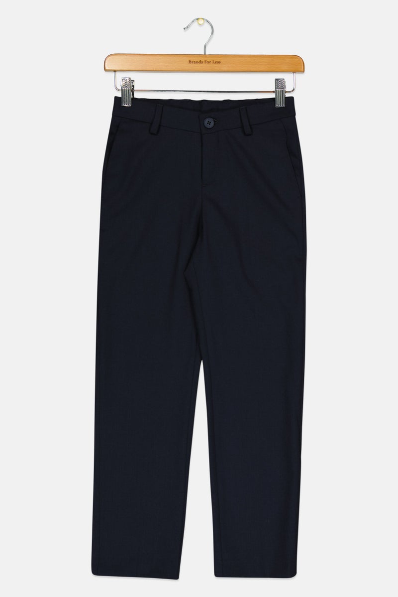 HUGO BOSS Boss Kids Boy Plain Chino Pants, Navy - Image 2