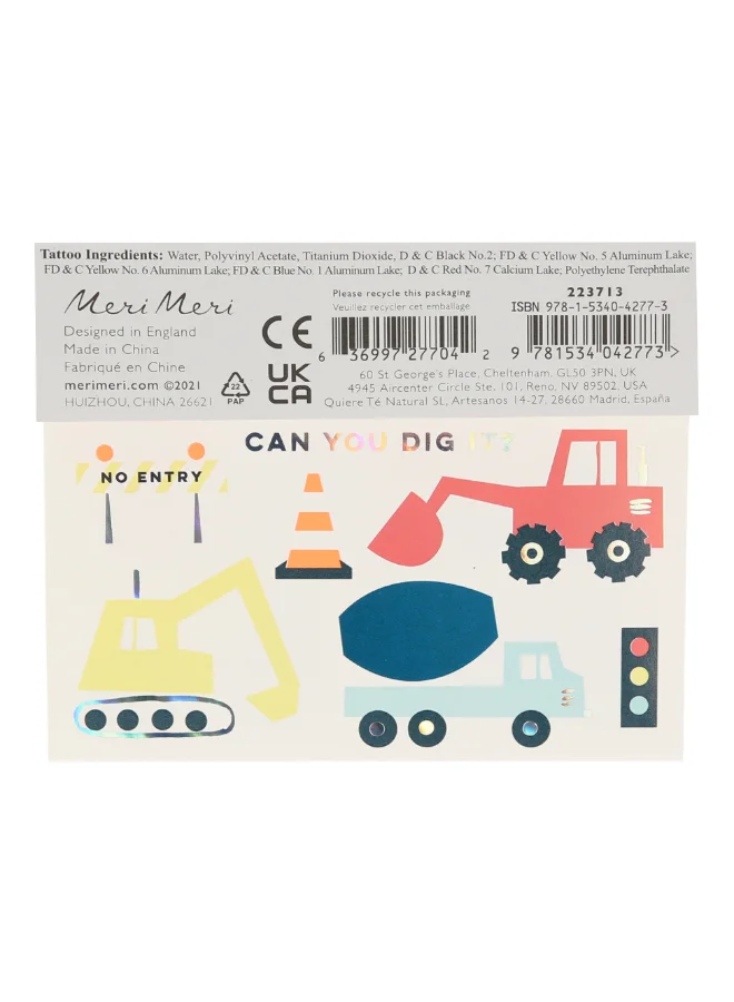 Meri Meri Construction Tattoos
