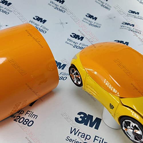 3M 2080 G54 Gloss Bright Orange 5ft x 1ft (5 Sq/ft) Car Wrap Vinyl Film - Image 2
