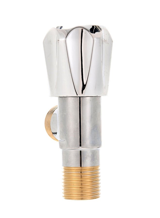 LAWAZIM Angle Valve 150g - 1/2" Wall Mounted Copper 90-Degree Water Shut-Off Valve with Decorative Flange, Knob Handle, and Threaded Inlet & Outlet - for Mixer Tap, Kitchen, Toilet, & Plumbing Systems - Image 3