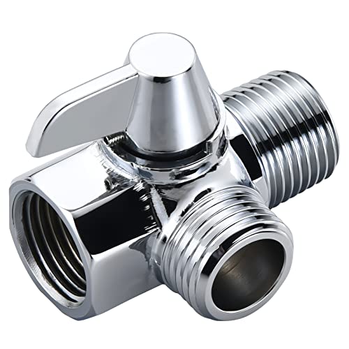 Tearel Shower Arm Diverter Valve for Hand Showerhead, Chrome - Image 2