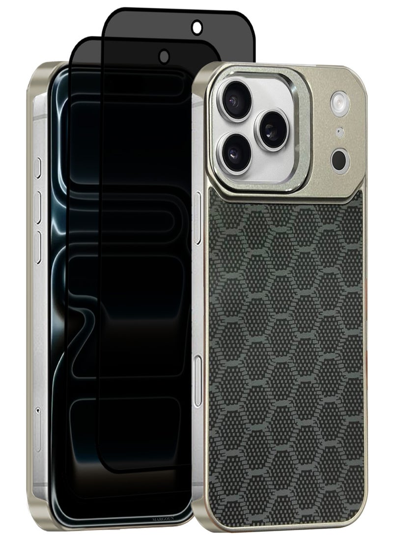 CATANES 3 Packs Magnetic MagSafe Case Cover for Apple iPhone 17 Pro Max - Ultra Slim Strong Protection Cover - Screen and Camera Guard - with Two Privacy Screen Protectors - Midnight Hexagon Colour - Image 1