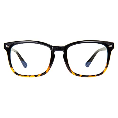 MAXJULI Blue Light Blocking Glasses,Computer Reading/Gaming/TV/Phones Glasses for Women Men(Black/Leopard) - Image 1