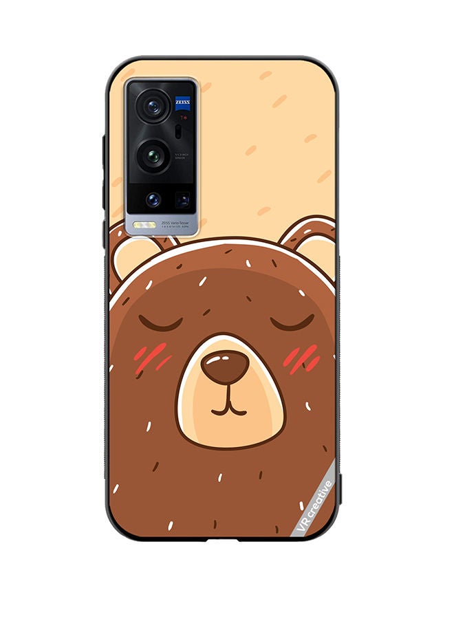 VR CREATIVE Protective Case Cover For Vivo X60 Pro Plus Sleeping Bear Design Multicolour - Image 1