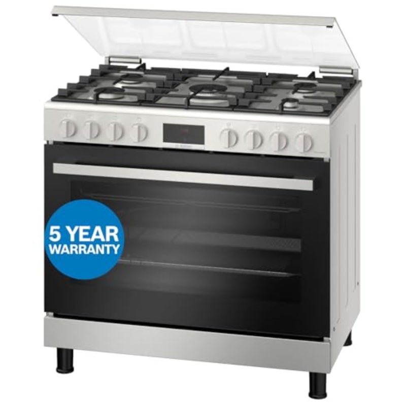 Freestanding Gas Range Cooker,,5 Burners, 125L Catalytic Oven, Rotisserie, Stainless Steel, 5 Year Manufacturer Warranty, German Engineering - Image 1