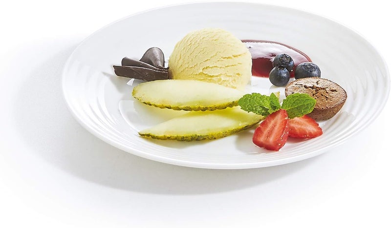 Luminarc طقم أطباق حلوى لومينارك P2169 هارينا 725 مجموعة 6 أبيض - Image 4