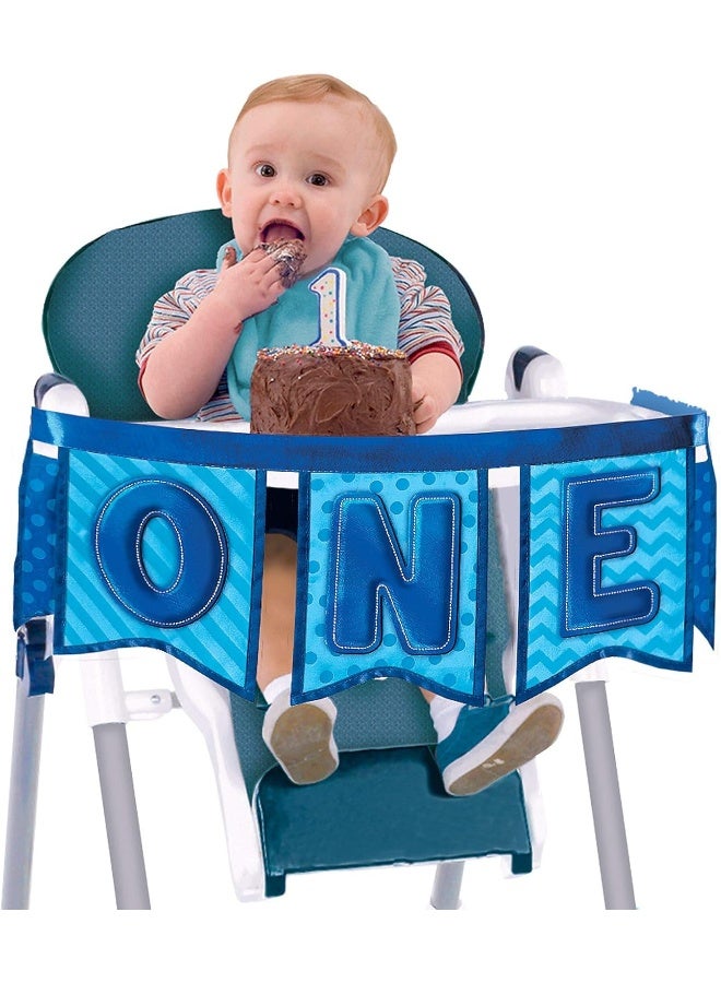 Amscan 1st Birthday Blue High Chair Decorations - Image 1