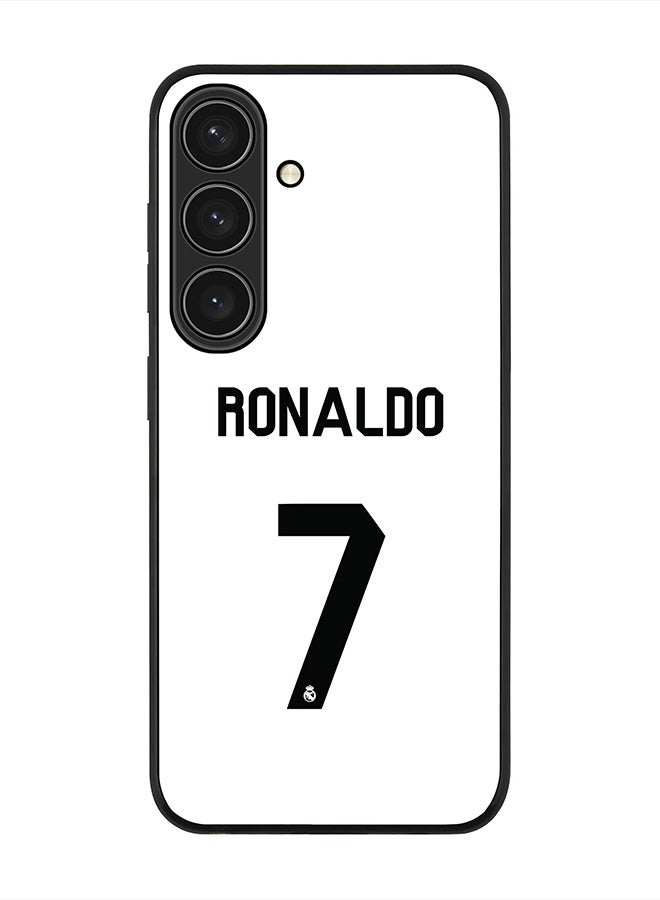 Stylizedd غطاء لهاتف سامسونج جالاكسي S25 5G، حماية كاميرا نحيفة، غطاء هاتف مضاد للصدمات - قميص رونالدو الحقيقي - Image 1