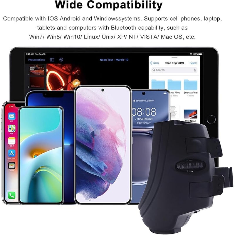 Bluetooth Finger Mouse, Portable Handheld Ergonomic Rechargeable Wearable Personalized Creative Wireless Lazy Finger Bluetooth Mini Mouse for Laptop Tablet Computer (Black) - Image 5