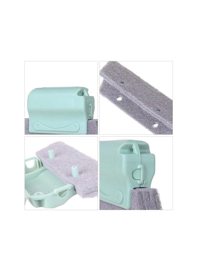 PROMASS Window Groove Cleaning Brush, Magic Window Track Cleaner Tool Set,(3 Groove Gap Cleaning Brush,2 Window Slot Clean Brush with Dustpan,4 Replacement Cloth) - Image 5