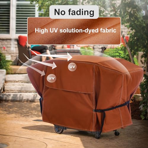 NettyPro Griddle Cover for Blackstone 36 inch Griddle Waterproof Heavy Duty 4 Burner Flat Top Gas Grill Cover for Blackstone 36" Griddle Cooking Station and Camp Chef FTG600, Brown - Image 3