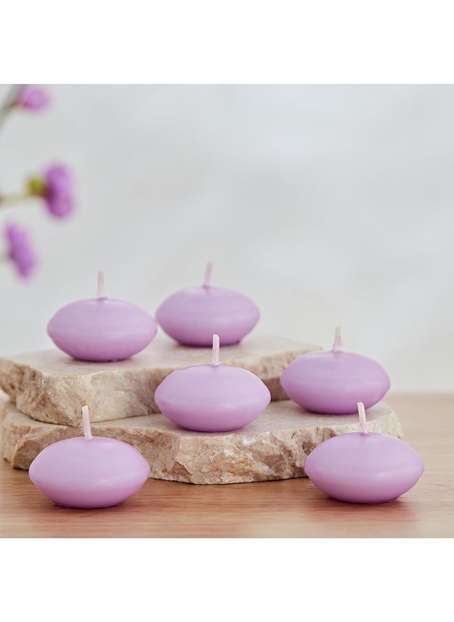 Home Box - Qara 6-Piece Lavender Chamomile Nuggets Floating Candle Set 9 x 2.5 x 13.5 cm - Image 1