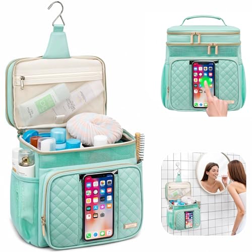 Tealari Large Toiletry Bag for Women Men,Bathroom Bag,Water Resistant Portable Shower Caddy for College Dorm,Hanging Toiletry Bags for Traveling,Gym Camping Cruise Ship Travel Essentials Shower Bag - Image 2
