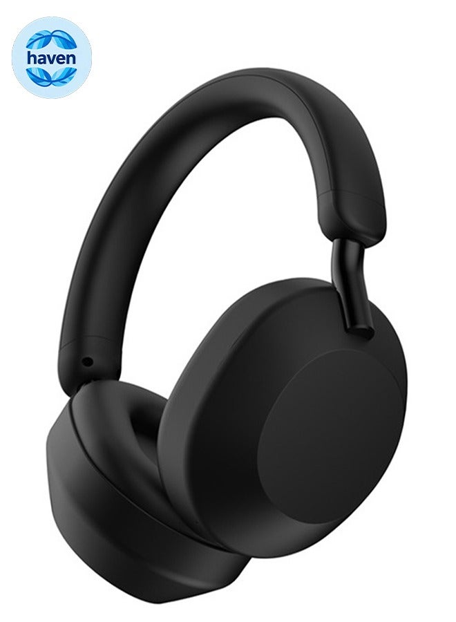 HAVEN Head Mounted Wireless Bluetooth Headphones, Over-Ear Style, with Built-in Mic for Phone Calls - Black - Image 1