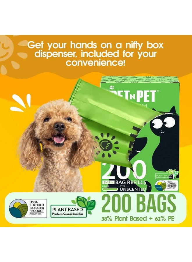 بت آن بت أكياس فضلات الكلاب غير المعطرة من Pet N Pet، 200 كيس، بمقابض ربط، 38% نباتية و62% بولي إيثيلين، أكياس فضلات الكلاب سميكة للغاية، أكياس فضلات الحيوانات الأليفة - Image 3