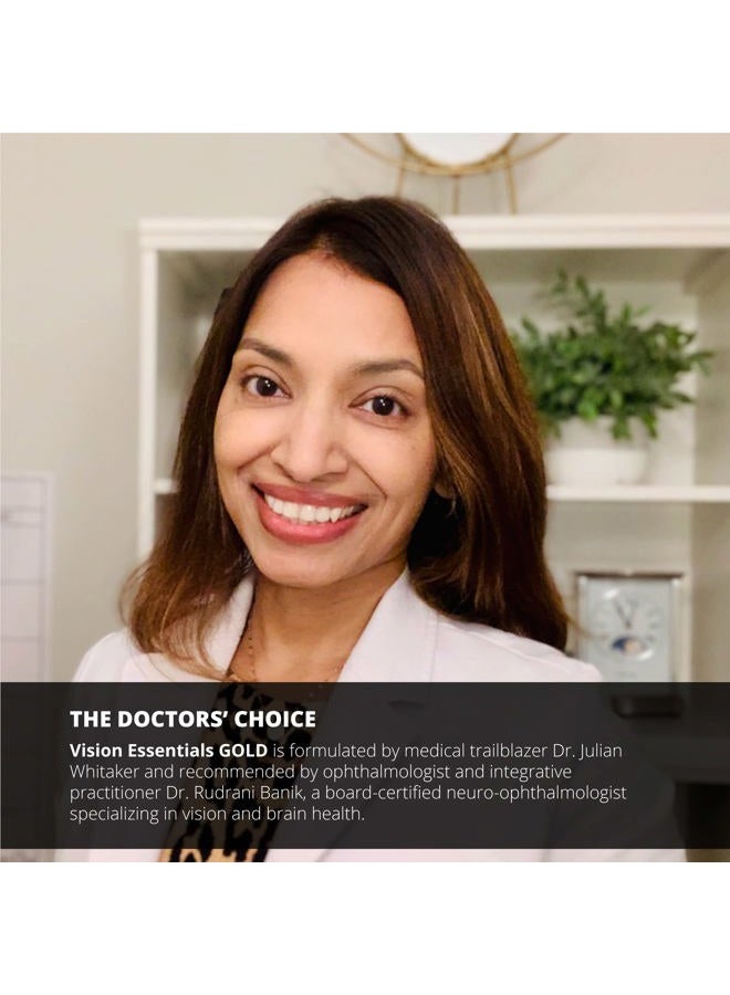 Dr. Whitaker's Vision Essentials Gold - Eye Health Supplement with 40 mg of Lutein Plus, Zeaxanthin & Taurine - Supports Macular Health and Shields Eyes Against Blue Light Exposure (120 Capsules) - Image 5