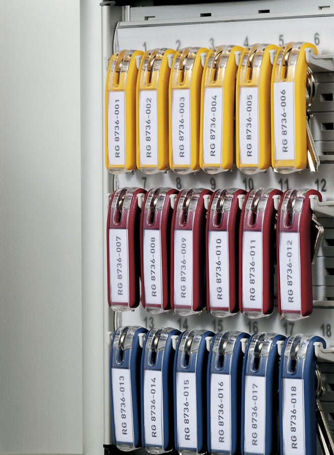 Durable Key Organizer Box for 36 Keys, Aluminium Wall Mount Cabinet with Cylinder Lock & 2 Keys, Visible Label Index, Includes 6 Colour KEY CLIP Holders, Compact Secure Storage for Home & Office, Made in Germany - Image 3