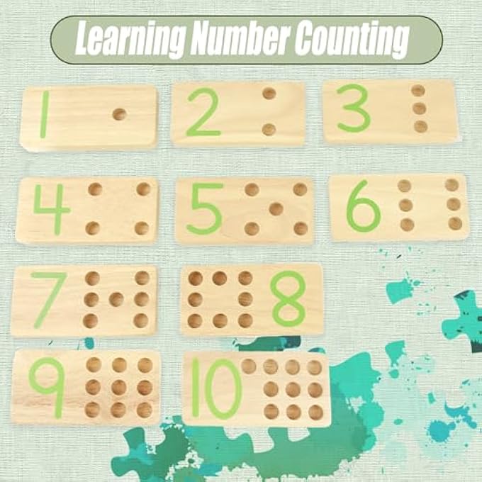 MONTESSORI TOYS COUNTING TOY, WOODEN COUNTING STICKS, NUMBER MATH GAMES WITH STORAGE BAG, NUMBER BLOCKS, TOYS FOR KIDS, EDUCATIONAL WOODEN TOYS FOR 3+ YEAR OLD GIRLS AND - Image 3