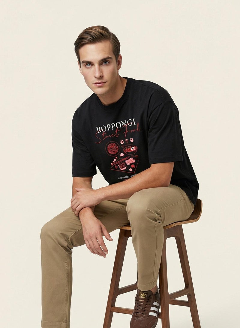 NOBERO Men Oversized Graphic Printed T-shirt - Image 2