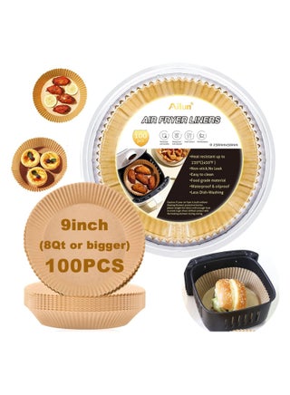 Air Fryer Paper Mats 9 Inch, 100 Pieces Non-stick Parchment Paper, Greaseproof, Disposable Food Grade Unbleached Paper Round for 5-10 Quart Air Fryer Baking Microwave - pzsku/Z2453D69DA13ED2CC10E4Z/45/_/1731657178/59a3d94c-2c78-441b-a584-acae93be0d00