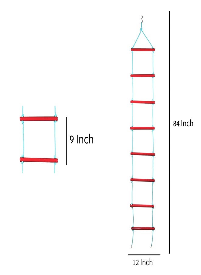 BOFFLE تسلق الحبال من بوفل، سلم حبال للأطفال للنشاط البدني، سلم نينجا للأطفال، للاستخدام الداخلي والخارجي من 3 إلى 10 سنوات - Image 5