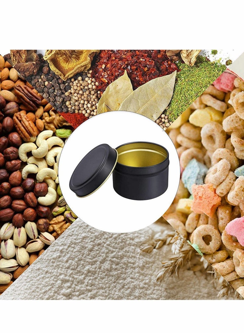 SYOSI ٢٤ قطعة علب شموع لصنع الشموع بكميات كبيرة ٨ أونصات برطمانات شموع علب معدنية لصنع الشموع  - Image 2