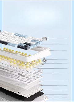 AULA 80 Key Mechanical Keyboard - Gasket Structure - Full Key Hot Swappable - RGB Lights - Wireless Bluetooth Connection - Gaming Keyboard And Office Keyboard  - Image 3