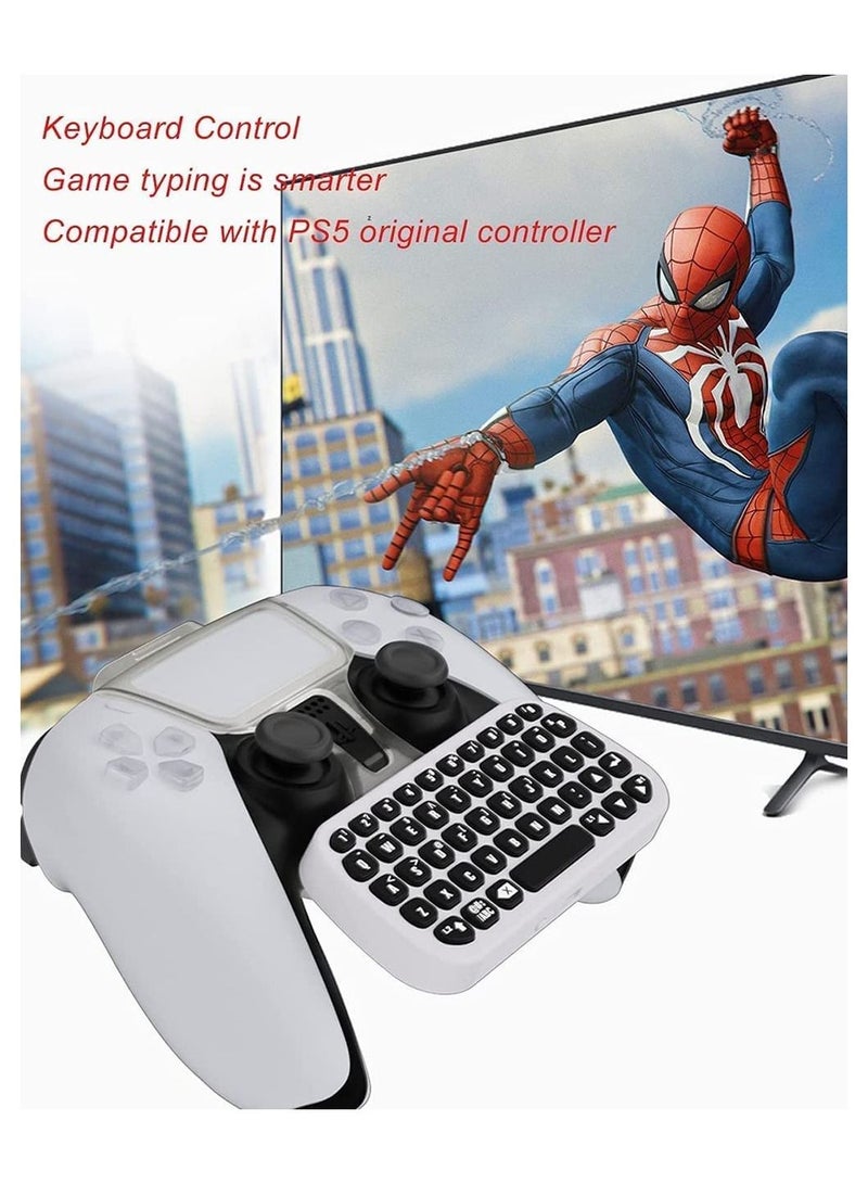 Y&D Controller Keyboard for PS5, Wireless Chatpad, Bluetooth 5.0 Connect, Mini Keyboard/ Gaming PS5 Accessories, No Input Delay, Play 30 Hours - Image 2