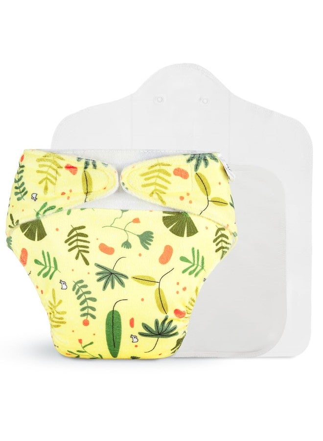 SuperBottoms Freesize UNO SuperSoft Cloth Diaper (with Velcro) | Reusable, Adjustable Cloth Diaper for Babies | Dry Feel Comfort | Fits from 3 Months to 3 Years | Washable & Rash-Free | Plant Pals - Image 1