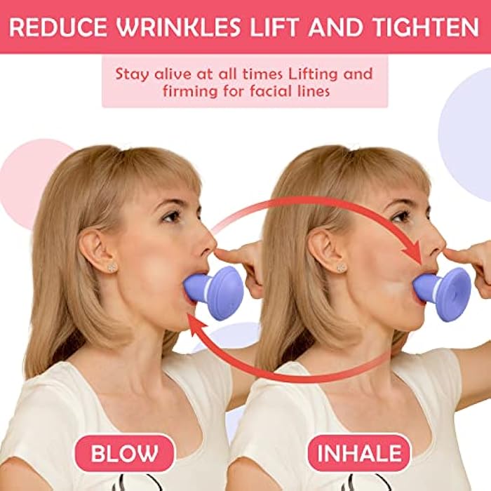 Harrycle 4 Pieces Face Exerciser Facial Yoga for Skin Tighten Firm Jaw ExercisercReducer Double Chin Breathing Device Neck Toning Face Slimming Trainer Tool for Women Lift Skin and Tone - Image 4
