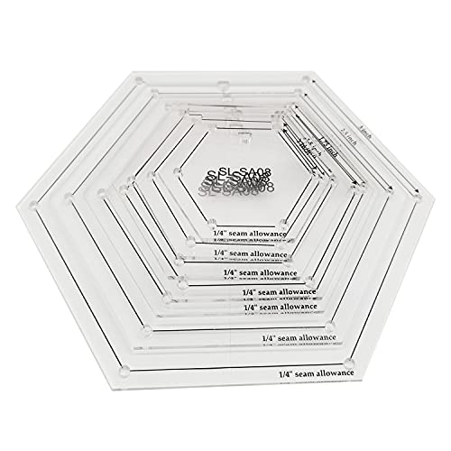 YICBOR Mini Hexagon Quilting Template for Domestic Sewing Machine 1 Set = 8pcs#SL-SA08 - Image 2