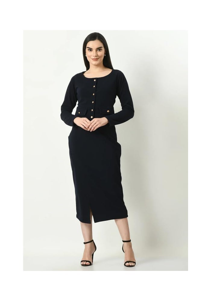 Exude طقم بلوزة كروب سوداء وجيب ميدي للنساء - Image 3