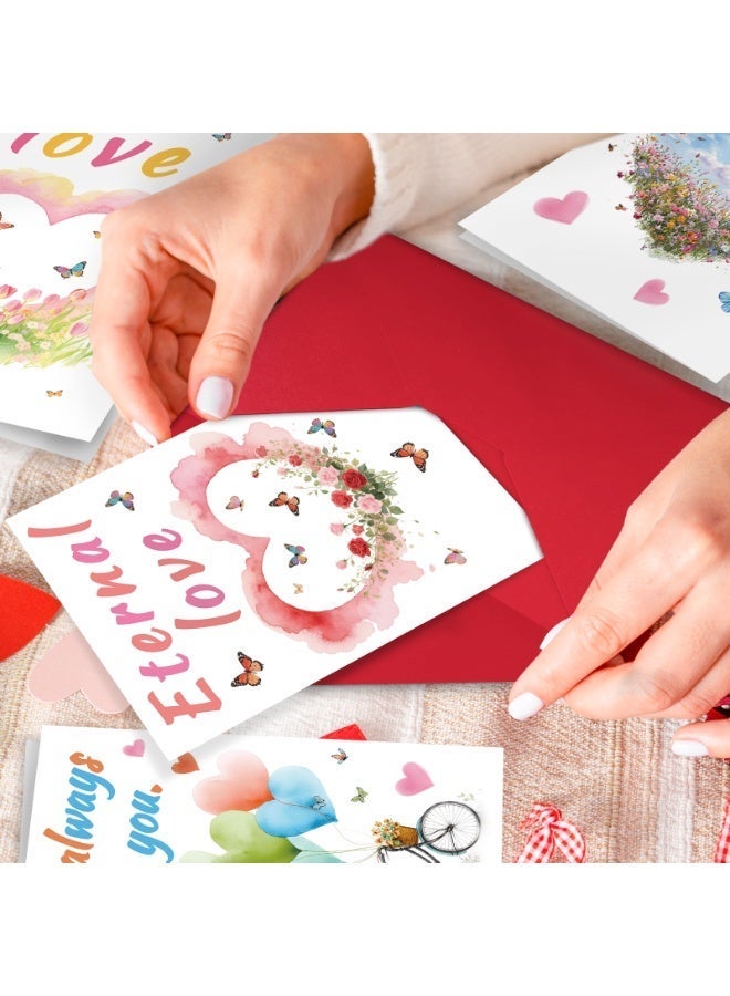 بطاقات تهنئة فارغة جميلة لعيد الحب والاستخدام اليومي -بطاقات "الحب الأبدي"، بطاقات عيد الحب، بطاقات الحب، بطاقات الشكر، بطاقات الذكرى السنوية، بطاقات الزفاف، بطاقات الرومانسية، بطاقات الحب، مناسبة للزوجات والأزواج والصديقات والأصدقاء -7"x4.7" (18"x12 سم) - Image 3