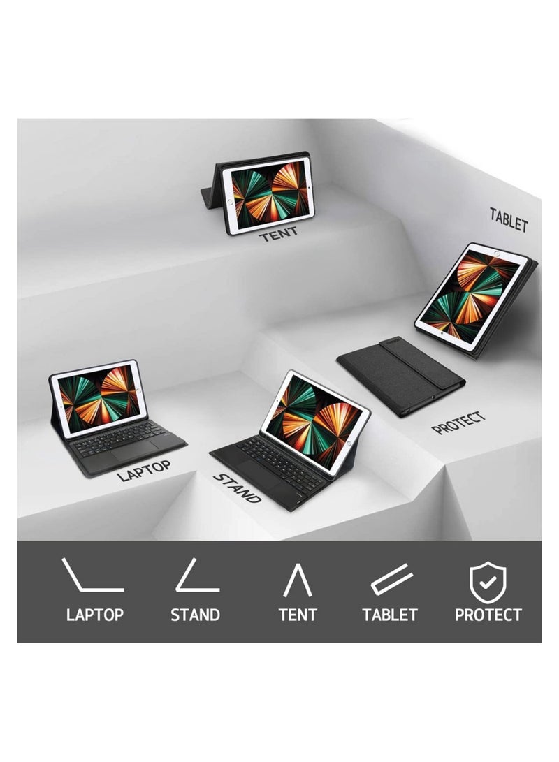 ELTRAZONE iPad 9.7 Keyboard Case for iPad 6th Generation 2018, iPad 5th Gen 2017, iPad Air 2 & Air iPad Pro 9.7 Wireless Bluetooth Touchpad Keyboard, Protective Case with Pencil Holder - Image 2