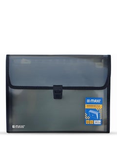 Maxi Maxi Expansion File 13 Grids Without Handle Black, 13 Pockets Expanding Folders, Portable Accordion A4 Expandable Organizer  - Image 1