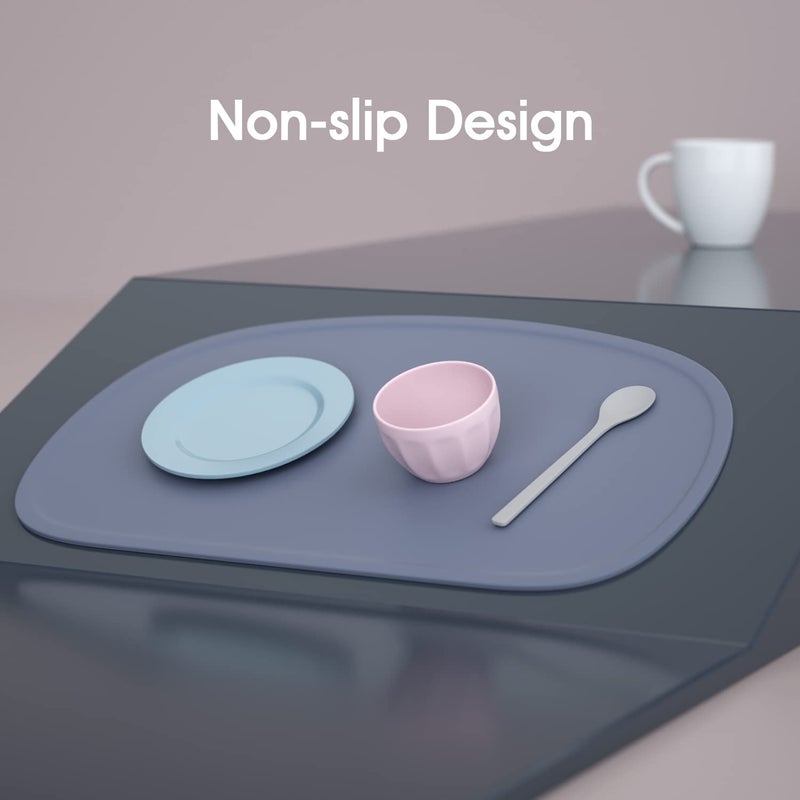 Cuddle Campus Silicone Placemat with Raised Edges for Kids,Toddlers,Babies, Non-Slip Table Setting Placemat for Dining,Come with String for Storage - Image 5