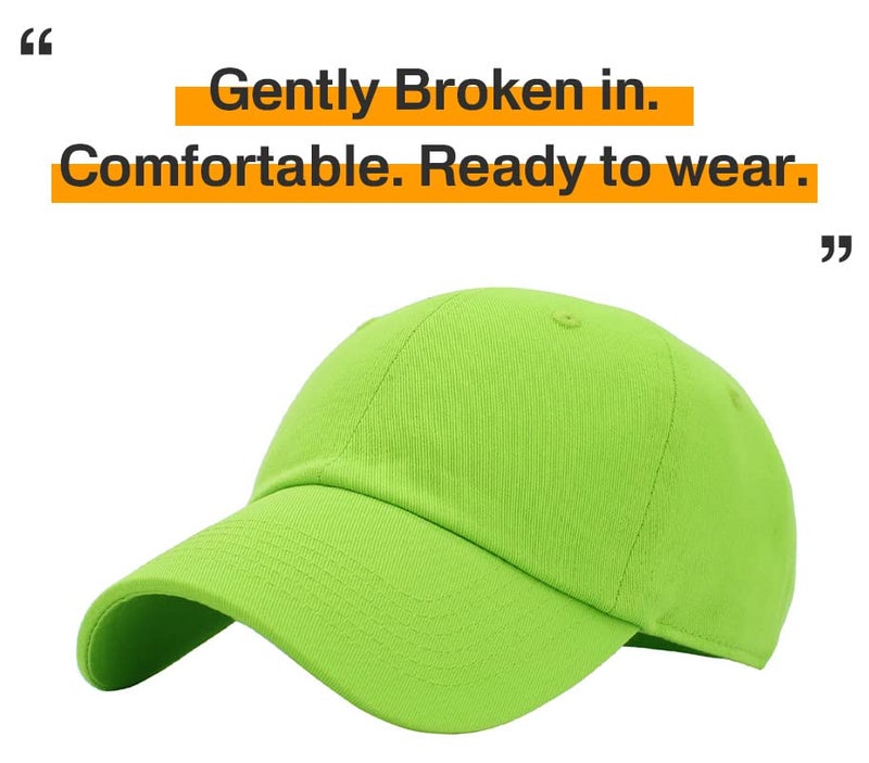 KBETHOS KB-LOW LIM Classic Cotton Dad Hat Adjustable Plain Cap. Polo Style Low Profile (Unstructured) (Classic) Lime Adjustable - Image 4