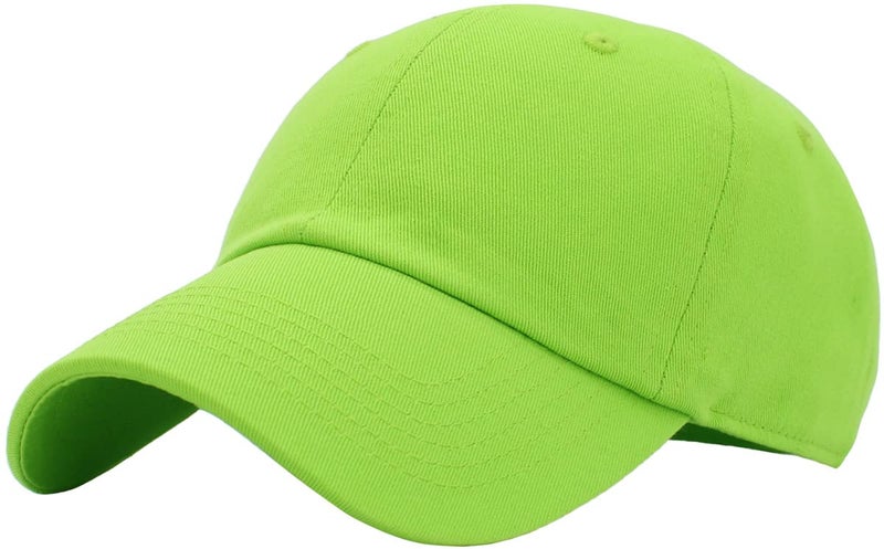 KBETHOS KB-LOW LIM Classic Cotton Dad Hat Adjustable Plain Cap. Polo Style Low Profile (Unstructured) (Classic) Lime Adjustable - Image 1
