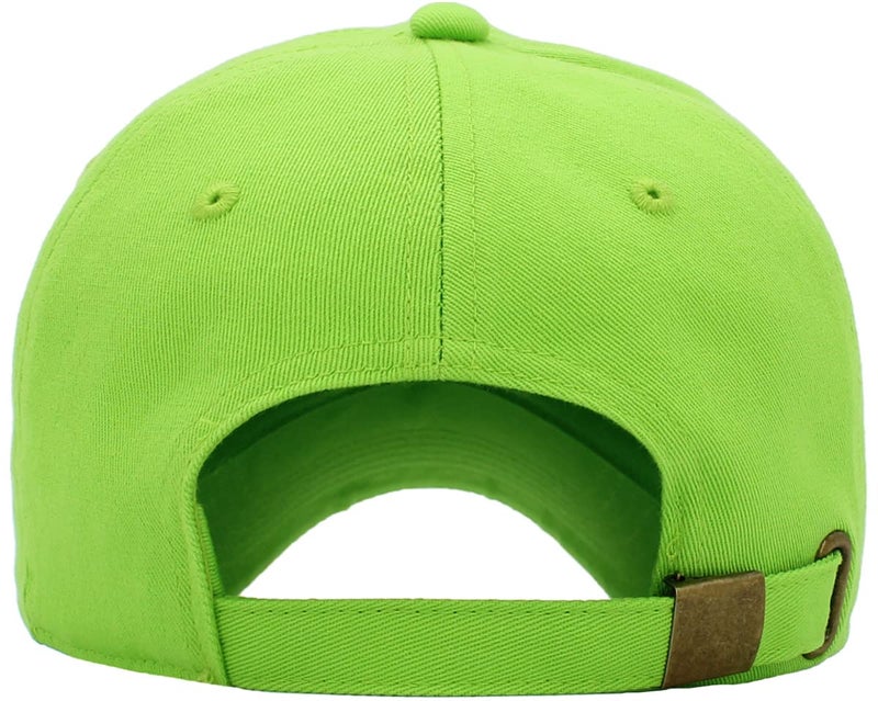 KBETHOS KB-LOW LIM Classic Cotton Dad Hat Adjustable Plain Cap. Polo Style Low Profile (Unstructured) (Classic) Lime Adjustable - Image 3