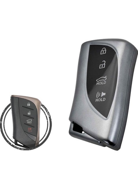 TPU Key Fob Cover Case For Lexus ES350 GX460 UX250 Smart Key Remote 4 Button Black Metal Color
