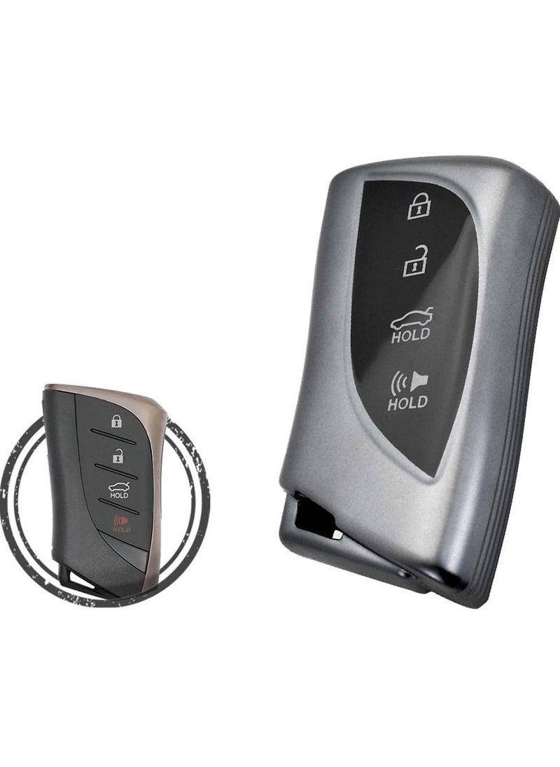 Service Zone - TPU Key Fob Cover Case For Lexus ES350 GX460 UX250 Smart Key Remote 4 Button Black Metal Color - Image 1