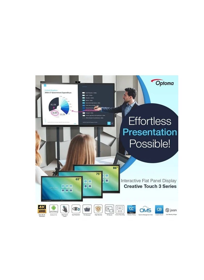 Creative Touch 3 Series 86" interactive flat panel display