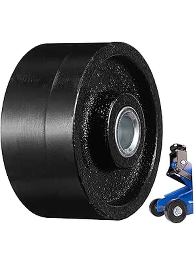 Heavy Duty Steel Front Swivel Wheel For Hydraulic Horizontal Trailer Jack Replacement - Image 1
