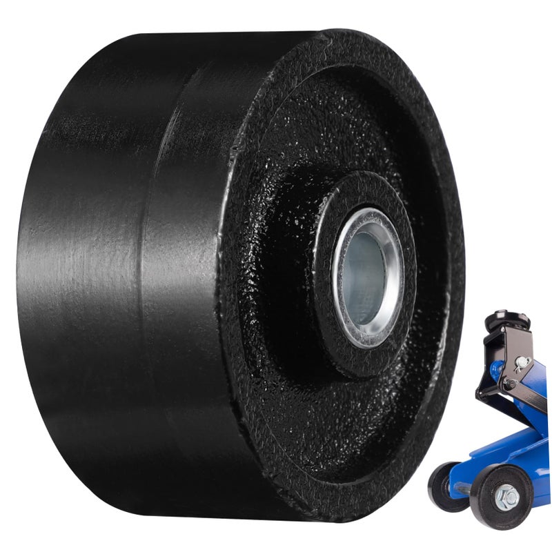 Heavy Duty Steel Front Swivel Wheel For Hydraulic Horizontal Trailer Jack Replacement - Image 2