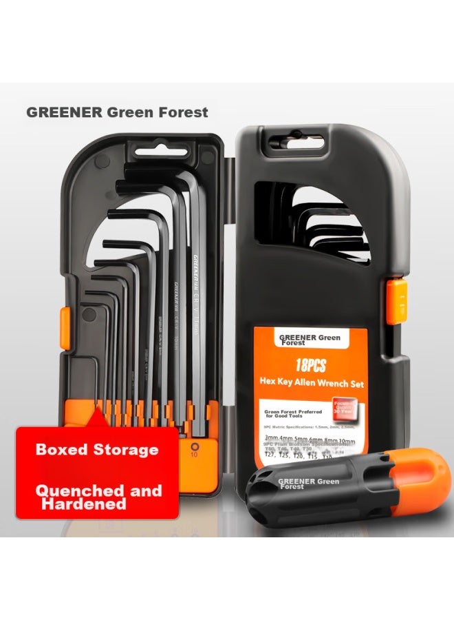 Greener Hex Key Set, Screwdriver, Internal Hexagon T-shaped Hexagonal Star Wrench, Extended - Image 1