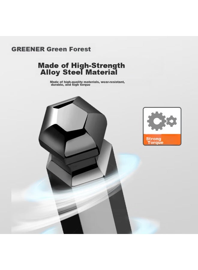 Greener Hex Key Set, Screwdriver, Internal Hexagon T-shaped Hexagonal Star Wrench, Extended - Image 2