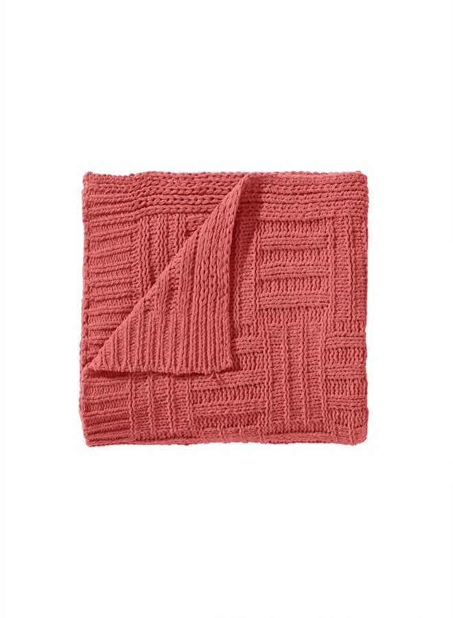 Tommy Bahama - Throw Blanket, Super Soft Bedding, Ideal for Couch & Chair (Chain Basket Coral, 50 x 60) - Image 1