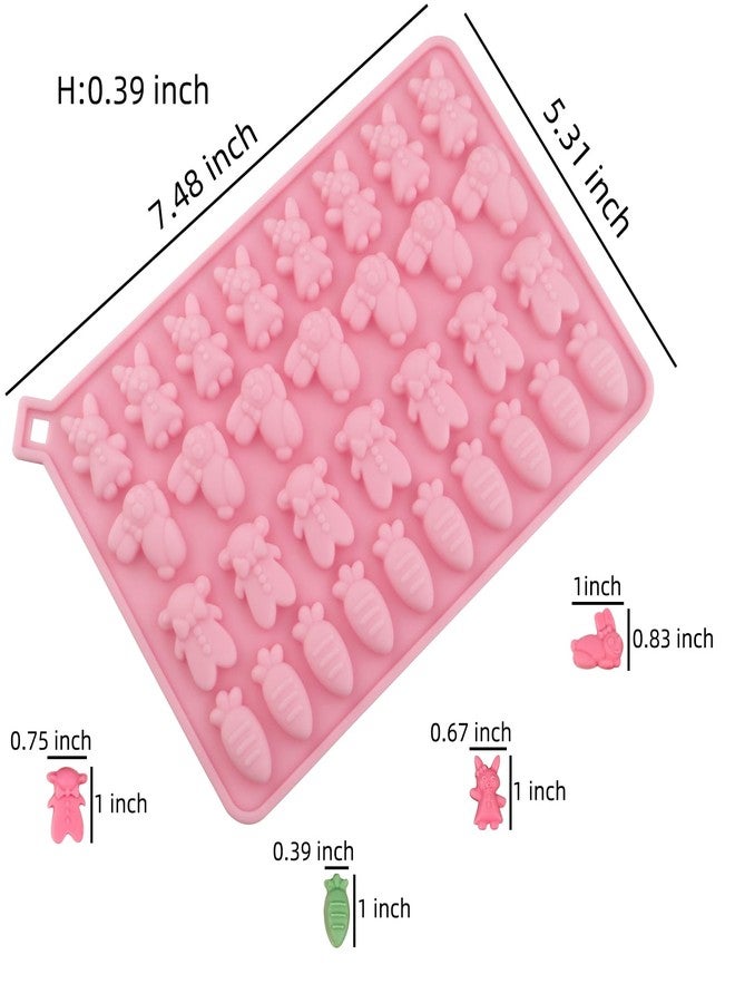 EDUEE Easter Silicone Molds Mini Carrot Chocolate Molds Easter Bunny Gummy Molds Small Rabbit Candy Mold for Fondant, Biscuits, Cookie, Cupcake Decoration - Image 2