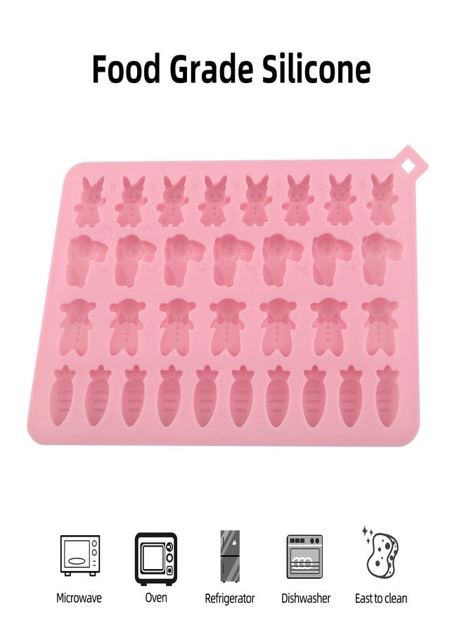 EDUEE Easter Silicone Molds Mini Carrot Chocolate Molds Easter Bunny Gummy Molds Small Rabbit Candy Mold for Fondant, Biscuits, Cookie, Cupcake Decoration - Image 3